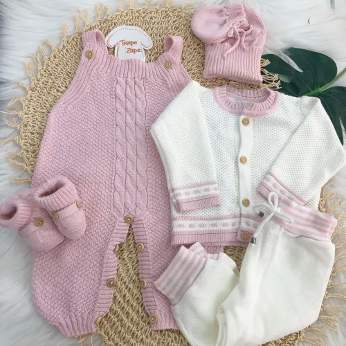 Kit algodão doce - Rosa e Branco