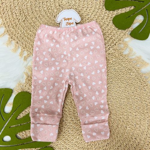 Kit 3 Calças - Rose Corações, Branco liso  e Branco Florido Rose