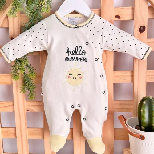 Macacão Trape Zape - Hello Summer Amarelo e Preto Menina