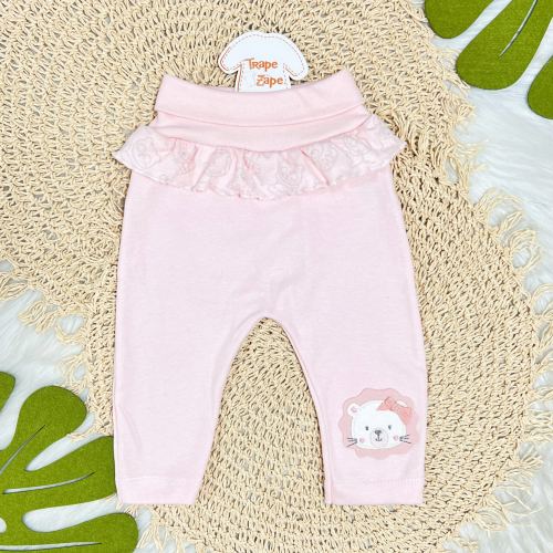  17/02 Kit 3 Calças - Leoa, Pandinha e Oncinha - Rose, Off White e Rosa