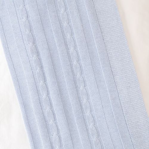 Manta de Linha Trança - Azul Bebê