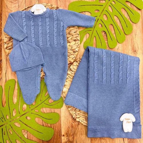 Saída de Maternidade Colors - Davi - Azul Jeans
