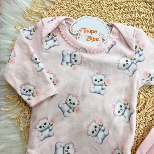   Conj. Body Ursinha Polar e Calça - Rosa