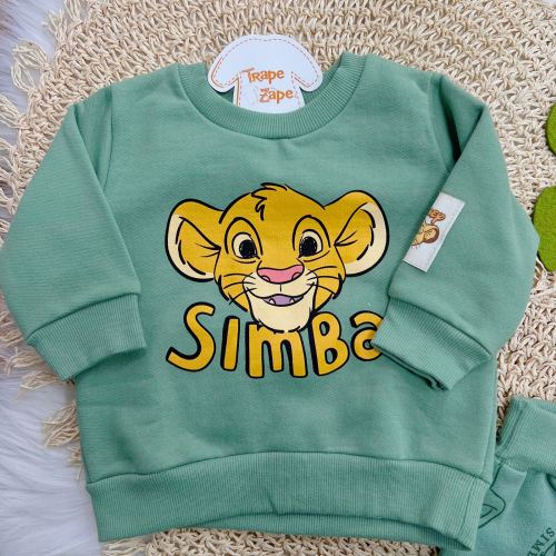 Conj. Casaco e Calça de Moletom Simba - Verde
