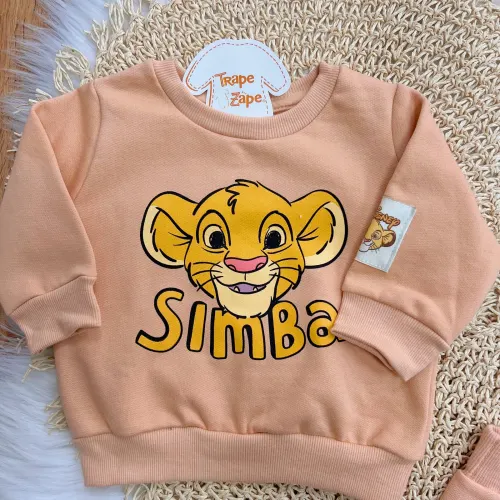  Conj. Casaco e Calça de Moletom Simba - Laranja