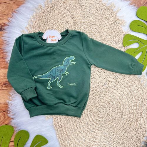  Conj. Casaco Rex Roar! e Calça em Moletinho - Verde