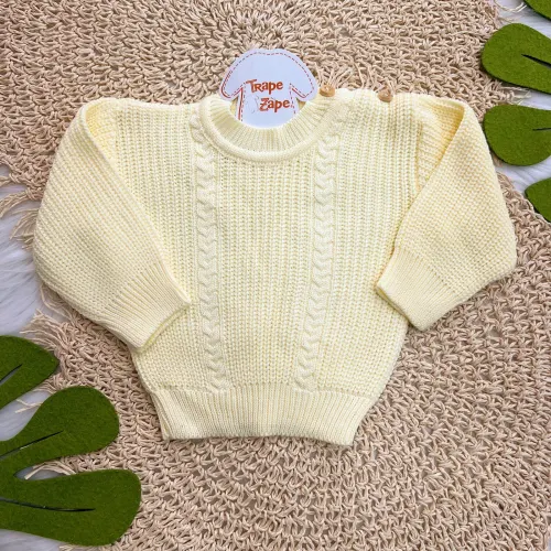 Blusa de Linha Ponto Alto Fechado - Amarelo