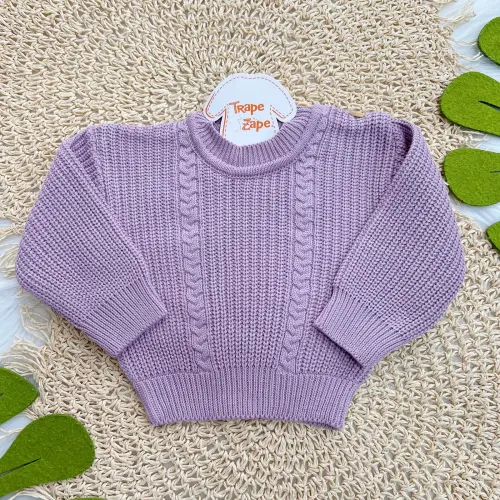 Blusa de Linha Ponto Alto Fechado - Lilás