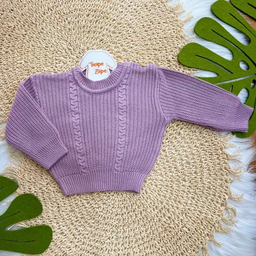 Blusa de Linha Ponto Alto Fechado - Lilás