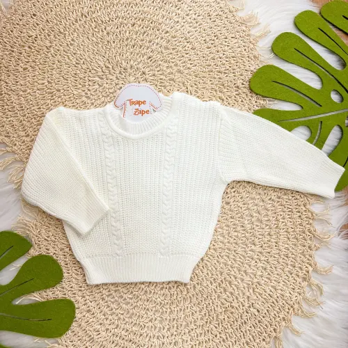 Blusa de Linha Ponto Alto Fechado - Off White