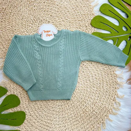 Blusa de Linha Ponto Alto Fechado - Verde
