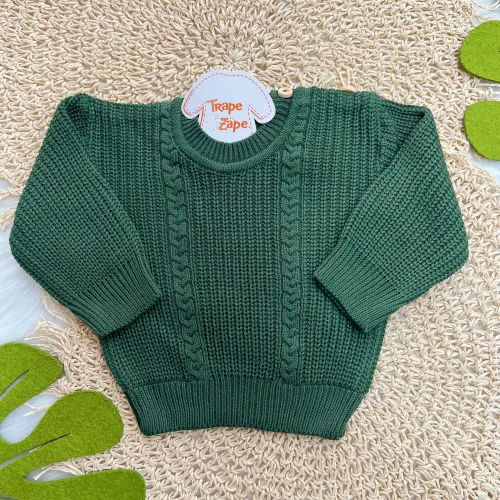 Blusa de Linha Ponto Alto Fechado - Verde Militar 