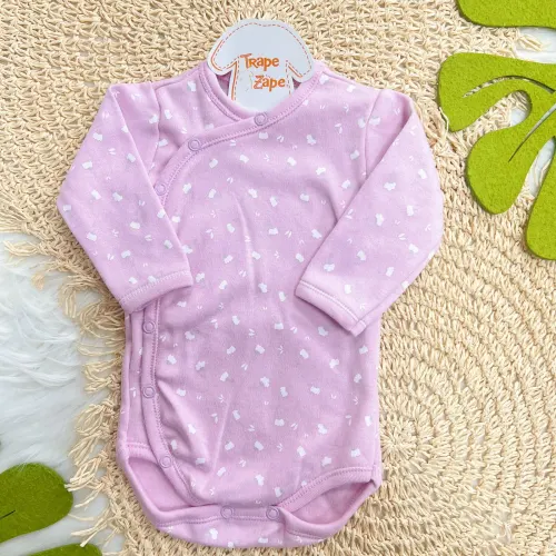 Body Kimono M/L Florzinhas de Algodão - Lilás