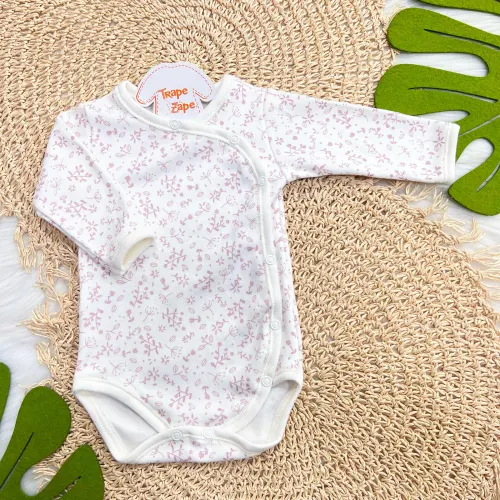Body Kimono M/L Raminhos Lilás - Off White 
