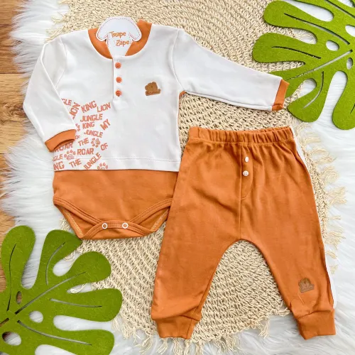 Conj. Body e Calça Saruel Jungle of the Roar - Ferrugem e Gelo