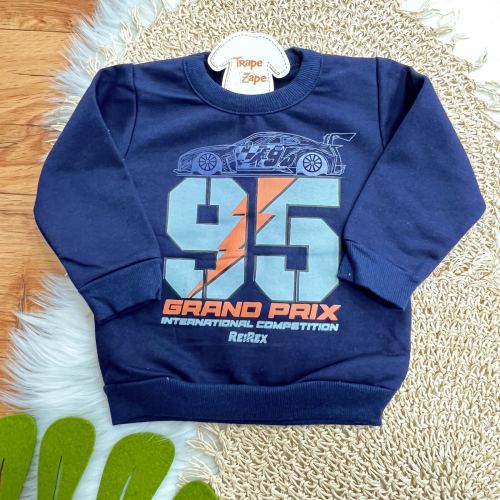  Conj. Casaco Grand Prix e Calça de Moletom - Marinho e Verde