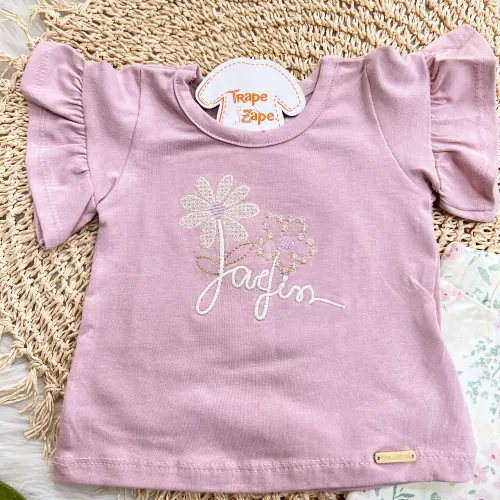  Conj. Blusa Jardim e Legging Florzinhas - Lilás