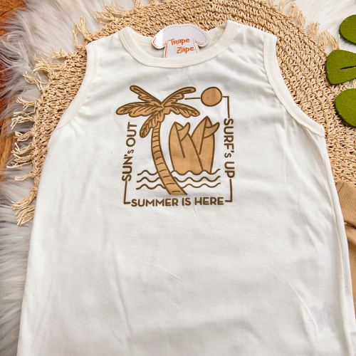 Conj. Regata Summer is Here e Bermuda - Off White e Bege
