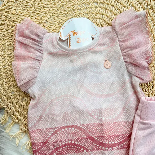  Conj. Body Degradê e Calça em Linho - Rose 