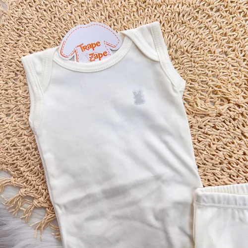 Conj. Body Regata e Tapa Fralda - Off White