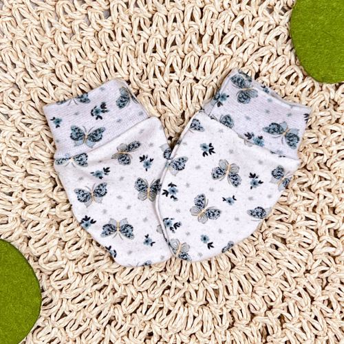 Kit Luva e Pantufas - Borboletas - Areia