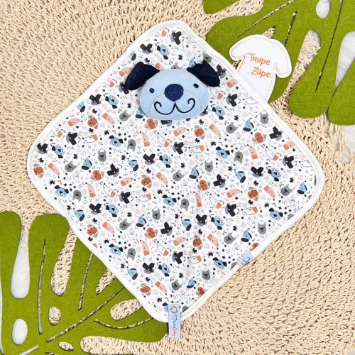 Naninha Enxoval - Cachorrinho - Azul Jeans e Off White