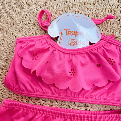 Linha Praia - Biquini com Proteção UV50+ - Rosa Chiclete