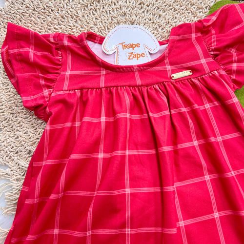  Vestido Biscoitos de Natal - Vermelho