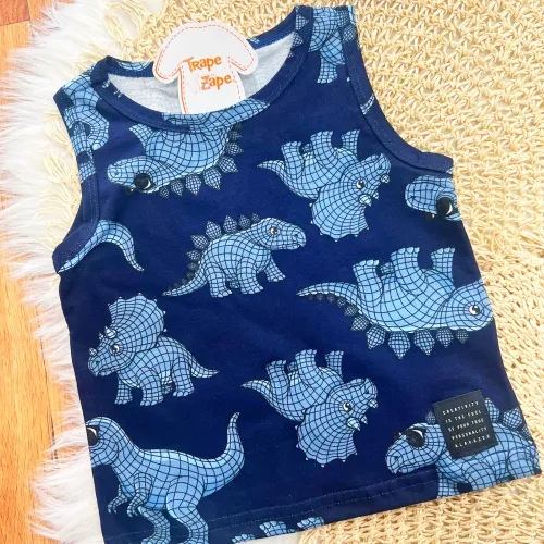 Conj. Regata Jurassic e Bermuda - Azul Jeans e Marinho