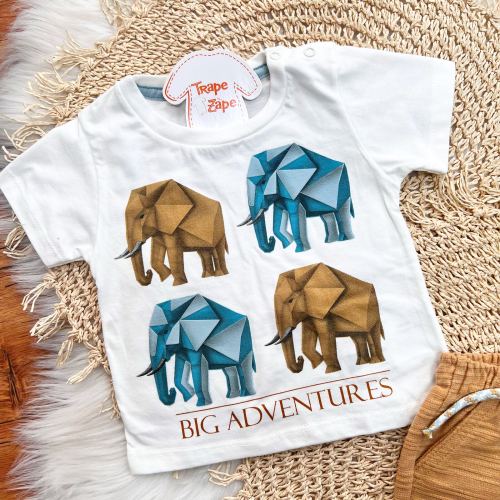 Conj. Camiseta Big Adventure e Bermuda - Off White