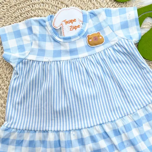 Vestido Capivara - Azul Bebê