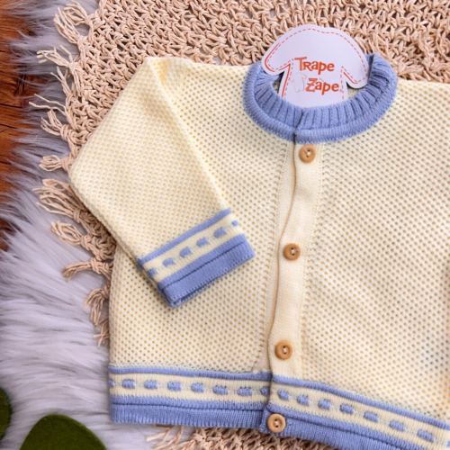 Conj de Linha Tijolinho - Amarelo com Azul