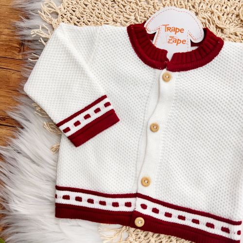 Conj de Linha Tijolinho - Branco com Vermelho