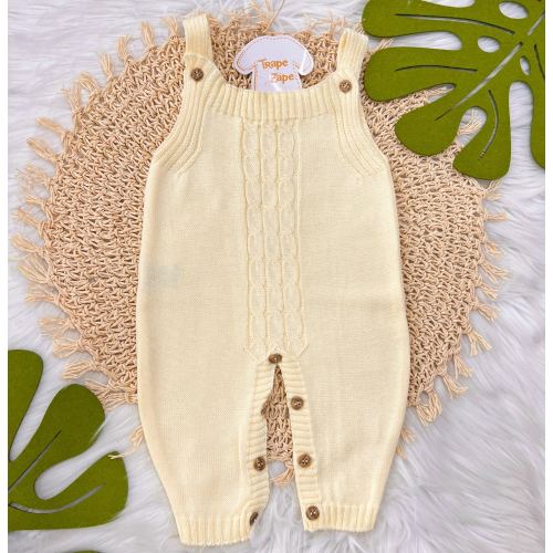 Jardineira de Linha Trança - Amarelo