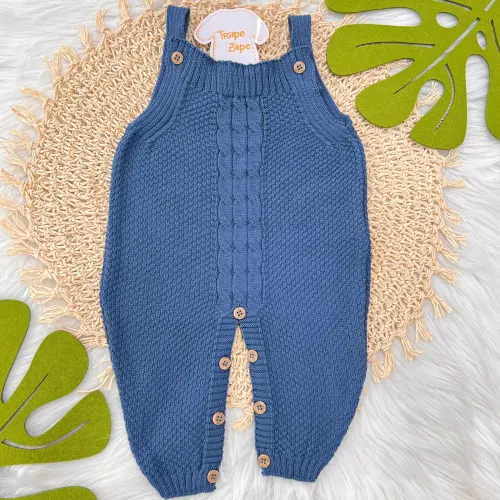 Jardineira de Linha Pipoca - Jeans