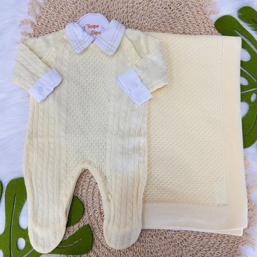 Saída de maternidade Pedro - Amarelo
