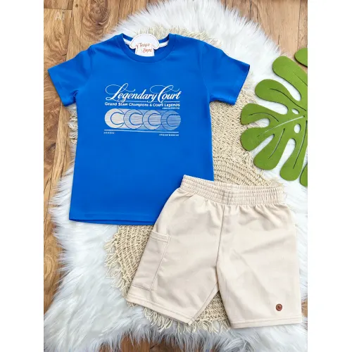Conj. Camiseta Legendary e Bermuda - Azul Royal