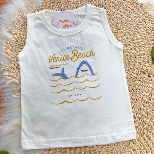 Conj. Regata Venice Beach e Bermuda - Off White e Areia