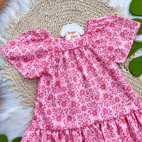Vestido Floral Air Flow - Rosa