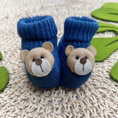 Sapatinho de Linha Ursinho - Jeans
