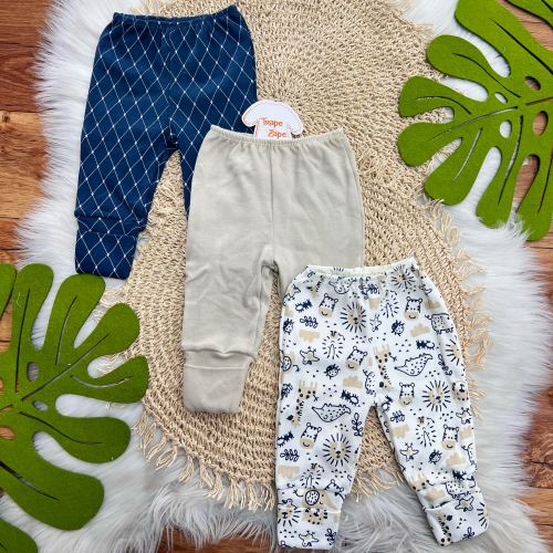 Kit 3 Calças - Azul Losango, Areia e Safari Azul Jeans