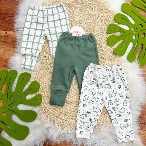 Kit 3 Calças - Verde Xadrez, Verde Militar e Safari Chumbo