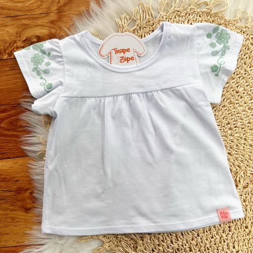 Conj. Bata com Flores nas Mangas e Calça Legging - Verde