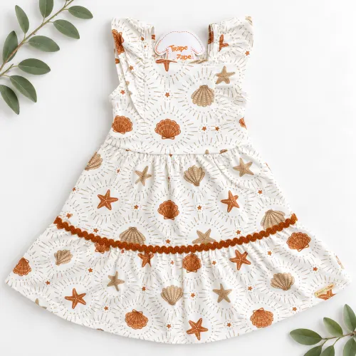 Vestido Batinha Fundo do Mar - Marrom