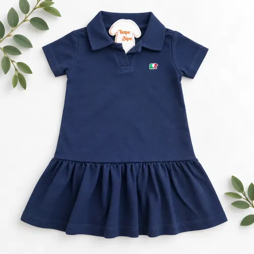 Vestido Urso Polar gola polo Marinho 