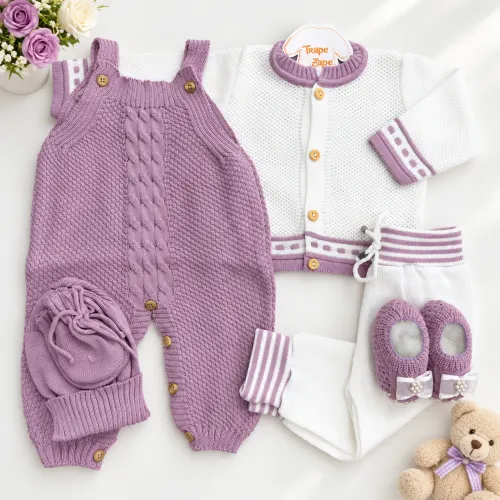 Kit algodão doce - Lilas e Branco