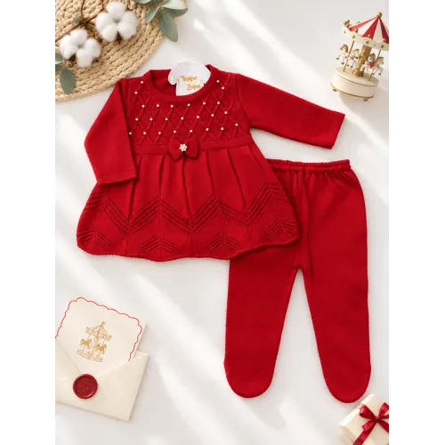 Vestido Princesa Com Meia Calca - Vermelho