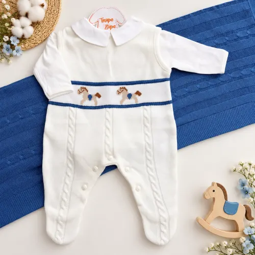 Saída de Maternidade Felipe - Off White e Azul Jeans