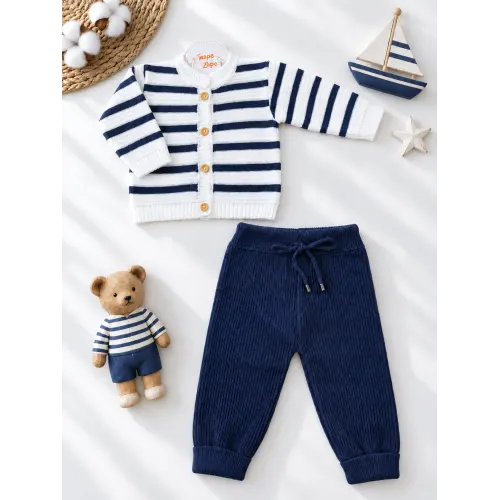 Conjunto de Linha Náutico - Marinho