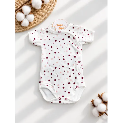 Body Kimono MC Confete Bordô e Rose - Off White